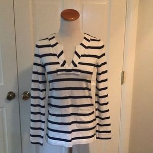 Kate Spade Navy and White Striped Bow Top size XS